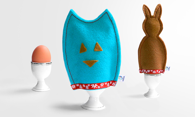 Coser huevos decorados de fieltro - instrucciones de costura